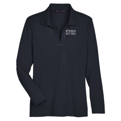 FMH - Women's CrownLux Performance® Plaited Long Sleeve Polo Thumbnail
